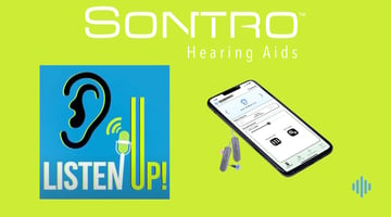 Dr. Mark Simms Interview with Anthony Florek of Soundwave Hearing with a photo of the otoTune app and  Sontro Self-Fitting OTC Hearing Aids
